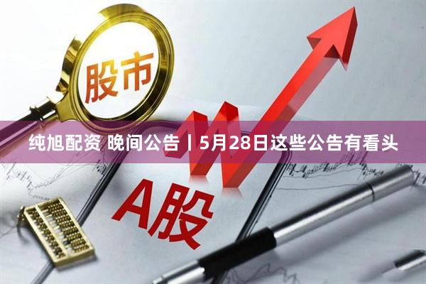 纯旭配资 晚间公告丨5月28日这些公告有看头