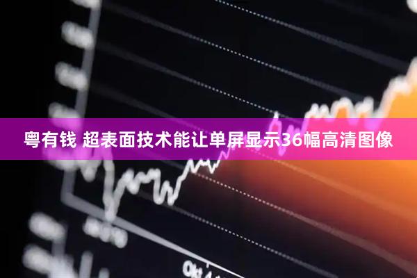 粤有钱 超表面技术能让单屏显示36幅高清图像